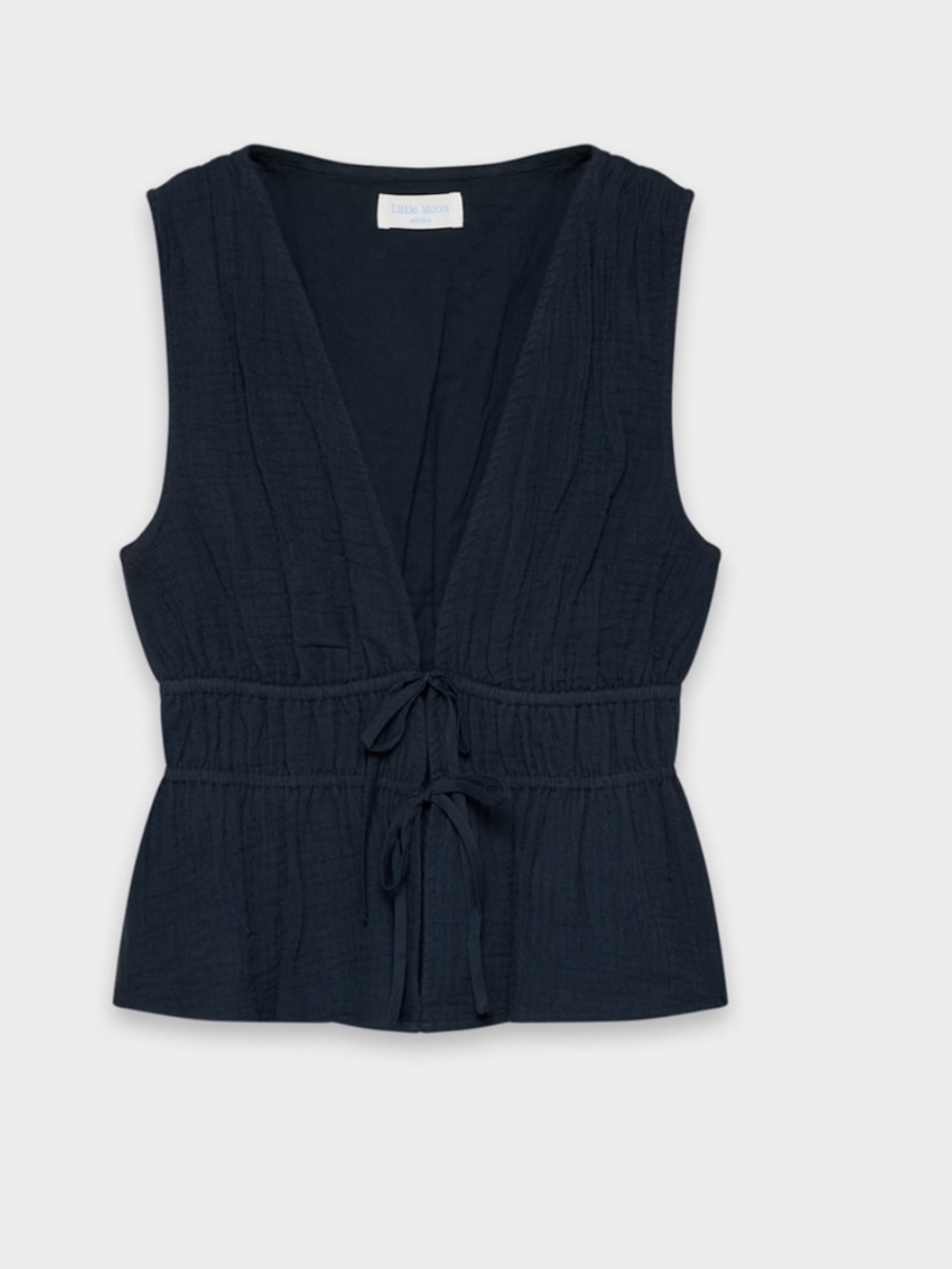 Aritzia Monterosso Navy Tie-Front Camisole